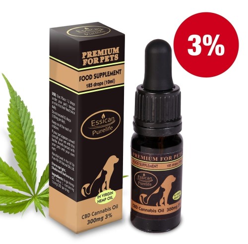 CBD Pure Life Premium dla zwierząt 300mg/10ml (3%)