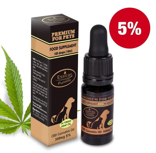 CBD Pure Life Premium dla zwierząt 500mg/10ml (5%)