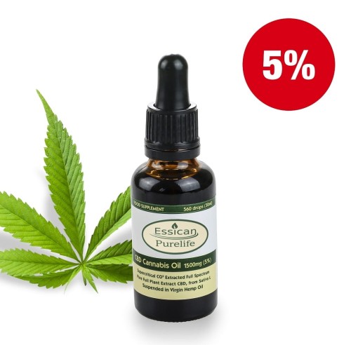 Olejek CBD Pure Life 1500mg/30ml (5%)