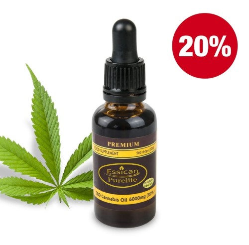 Olejek CBD Pure Life Premium 6000mg/30ml (20%)