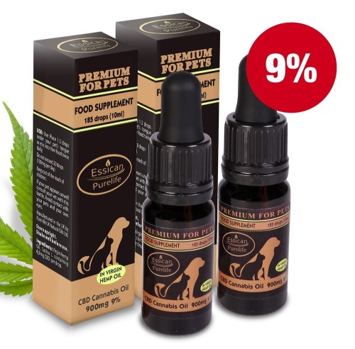 Pakiet 2 sztuk - CBD dla zwierząt 900mg/10ml (9%)