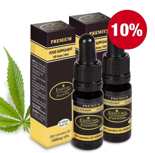 Pakiet 2 sztuk - Olejek CBD Premium 1000mg/10ml (10%)
