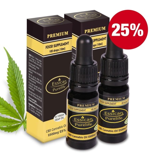 Pakiet 2 sztuk - Olejek CBD Premium 2500mg/10ml (25%)