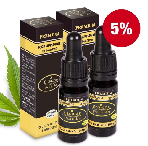 Pakiet 2 sztuk - Olejek CBD Premium 500mg/10ml (5%)