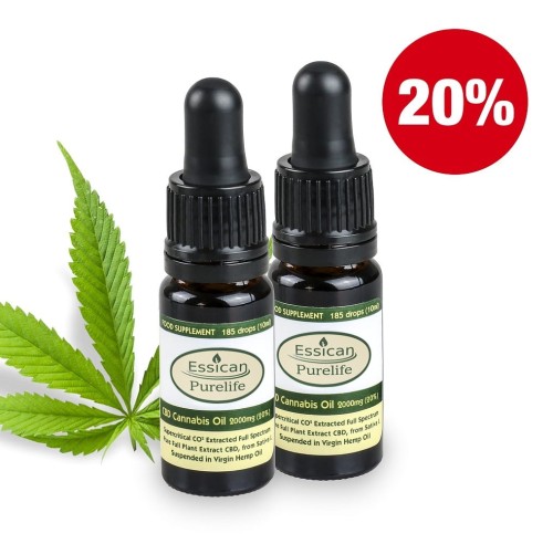 Pakiet 2 sztuk - Olejek CBD Pure Life 2000mg/10ml (20%)