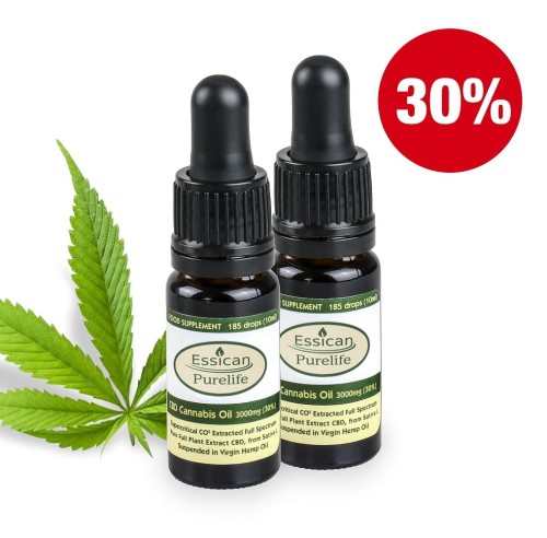Pakiet 2 sztuk - Olejek CBD Pure Life 3000mg/10ml (30%)