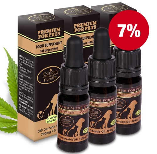Pakiet 3 sztuk - CBD dla zwierząt 700mg/10ml (7%)