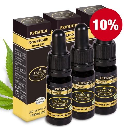 Pakiet 3 sztuk - Olejek CBD Premium 1000mg/10ml (10%)